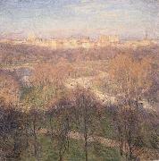 Metcalf, Willard Leroy Early Spring Afternoon,Central Park Sweden oil painting artist